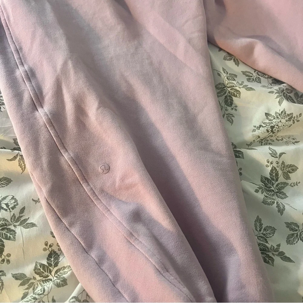 Lululemon Pink Peony Scuba High-Rise Jogger Light Cotton Size 14 - Picture 5 of 10